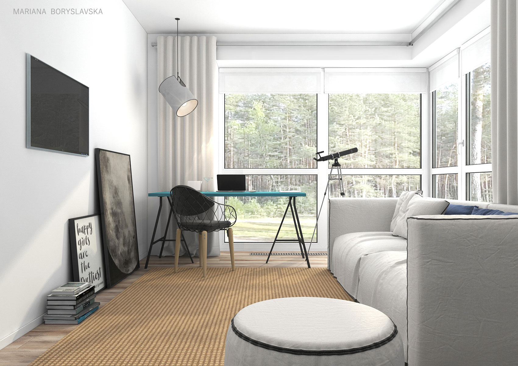 基辅 147 平米联排别墅现代室内设计-33