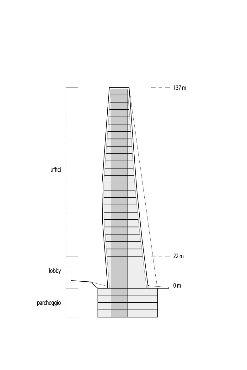 蓝色陶瓷金属幕墙的摩天大楼设计-8