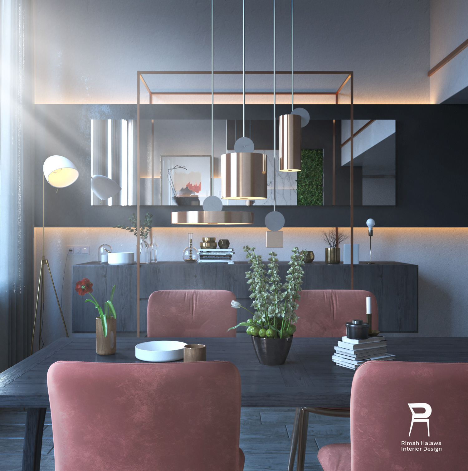 黑白简约餐厅设计-6