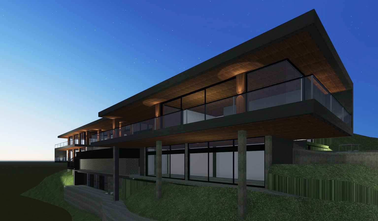 山间周末度假屋设计-8