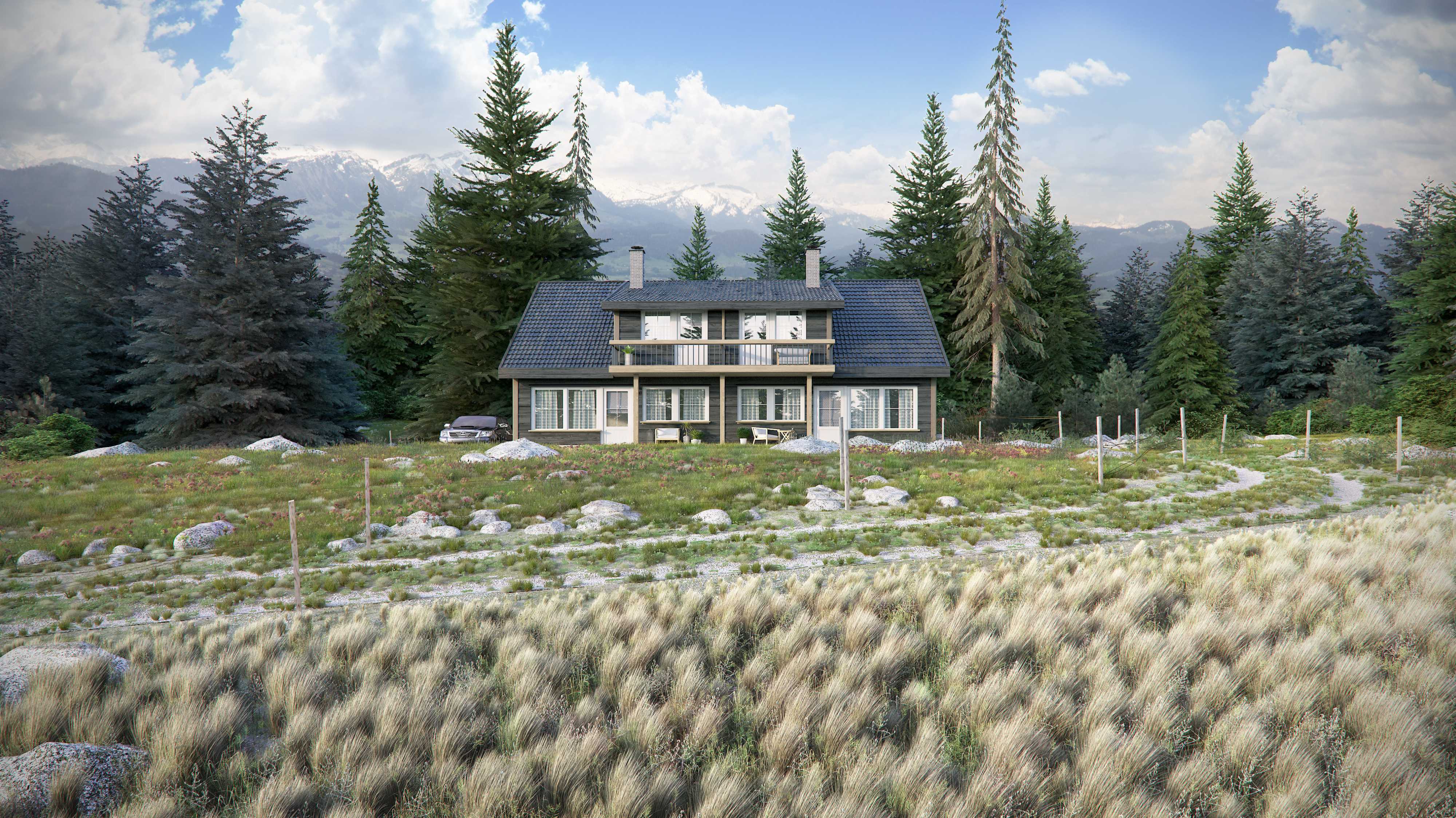 挪威森林中的宁静木屋-15