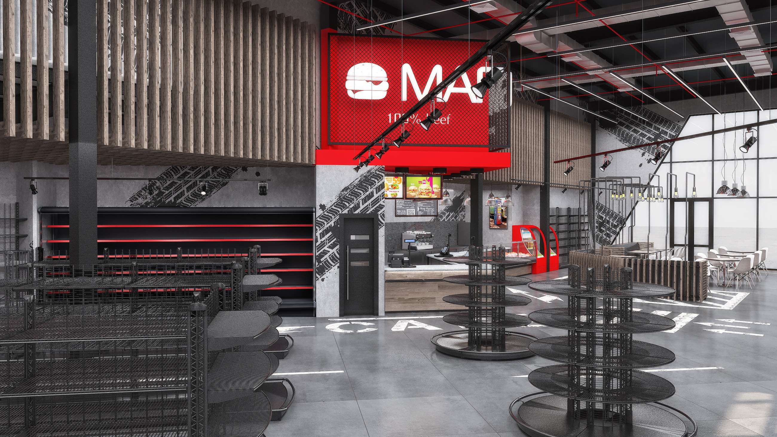 2017 年建设的内夫特马加尔石油公司加油综合体商店室内设计-1