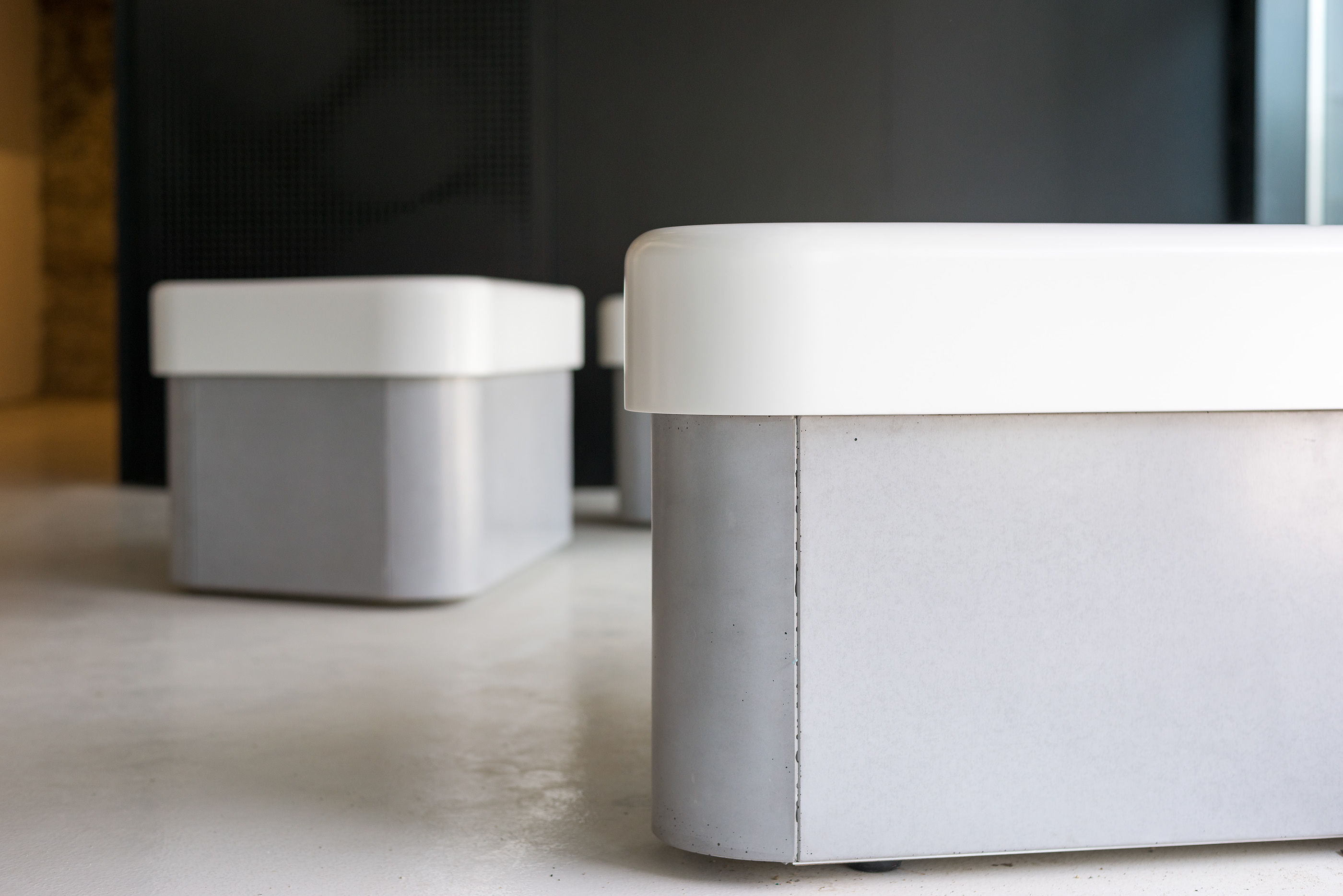 Concrete counter and benches by Betonicon-12