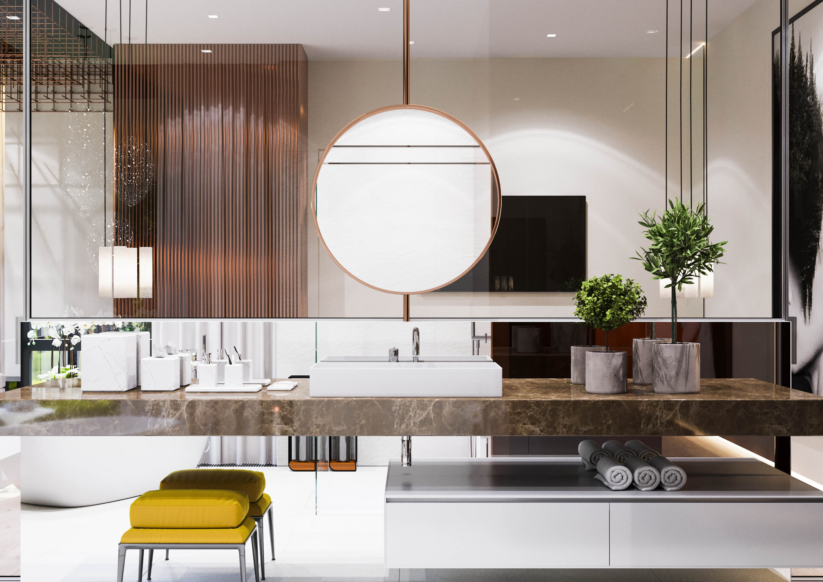 莫斯科乡村别墅 | 2017 年完工的单家庭住宅室内设计案例-8