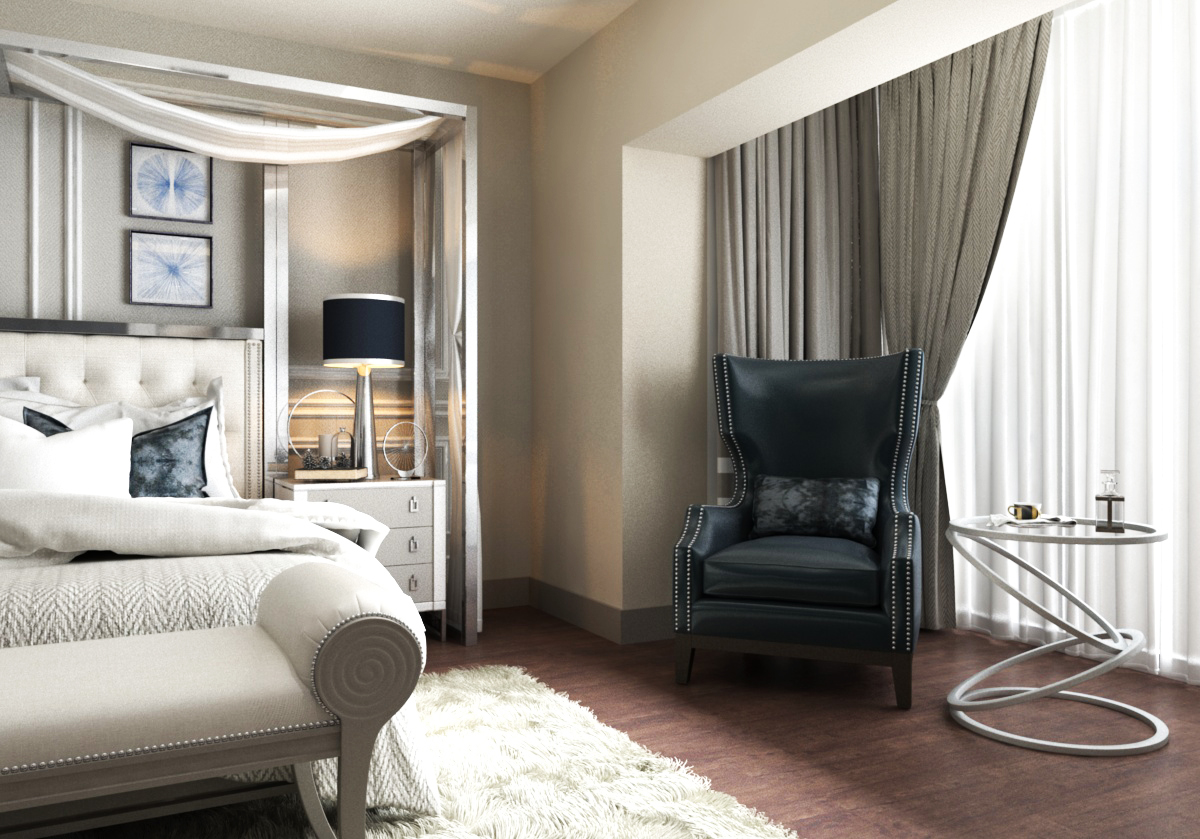 豪华主卧设计 | 3dsmax+Vray+Photoshop 打造舒适空间-7