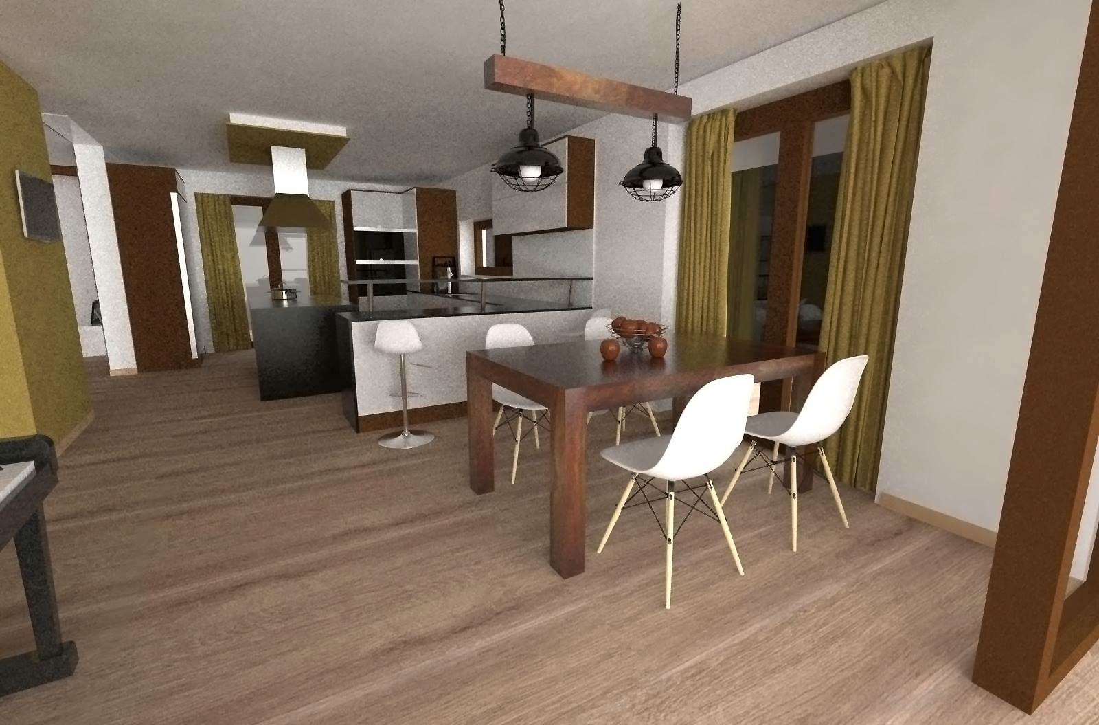 现代简约风格的厨房与客厅设计-7