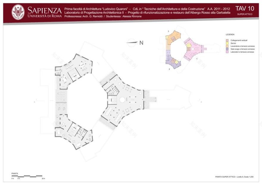 罗马红色酒店多功能社区中心 | 复古与创新的完美结合-9