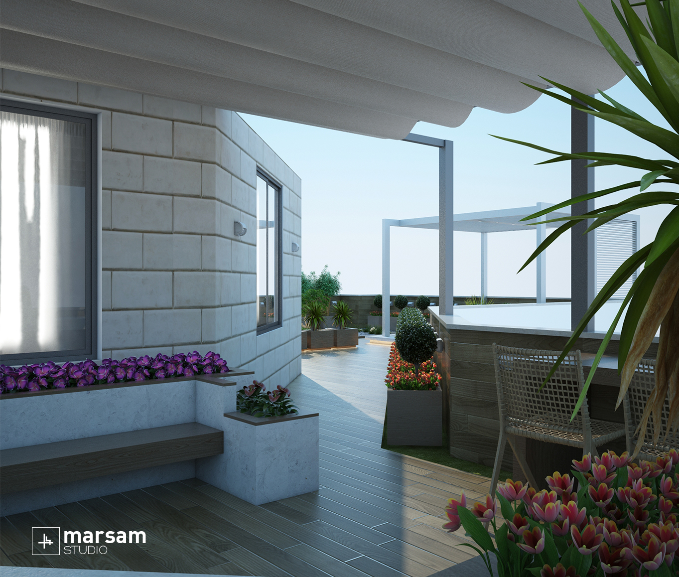 巴勒斯坦-- 加沙屋顶室内设计-17