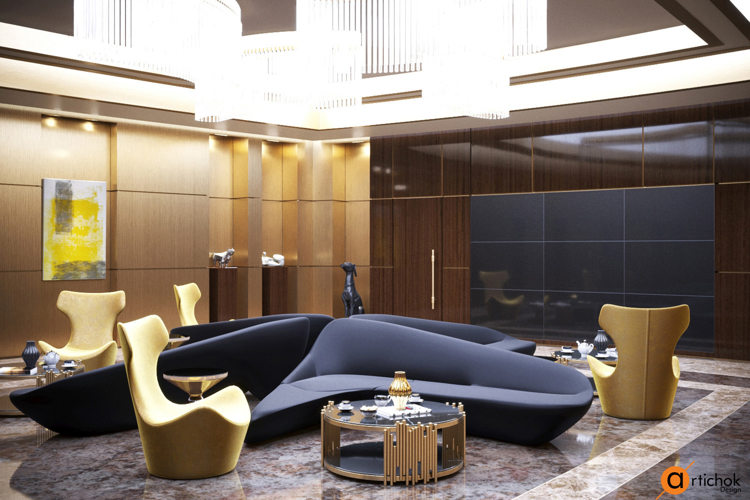 现代奢华办公空间设计-5