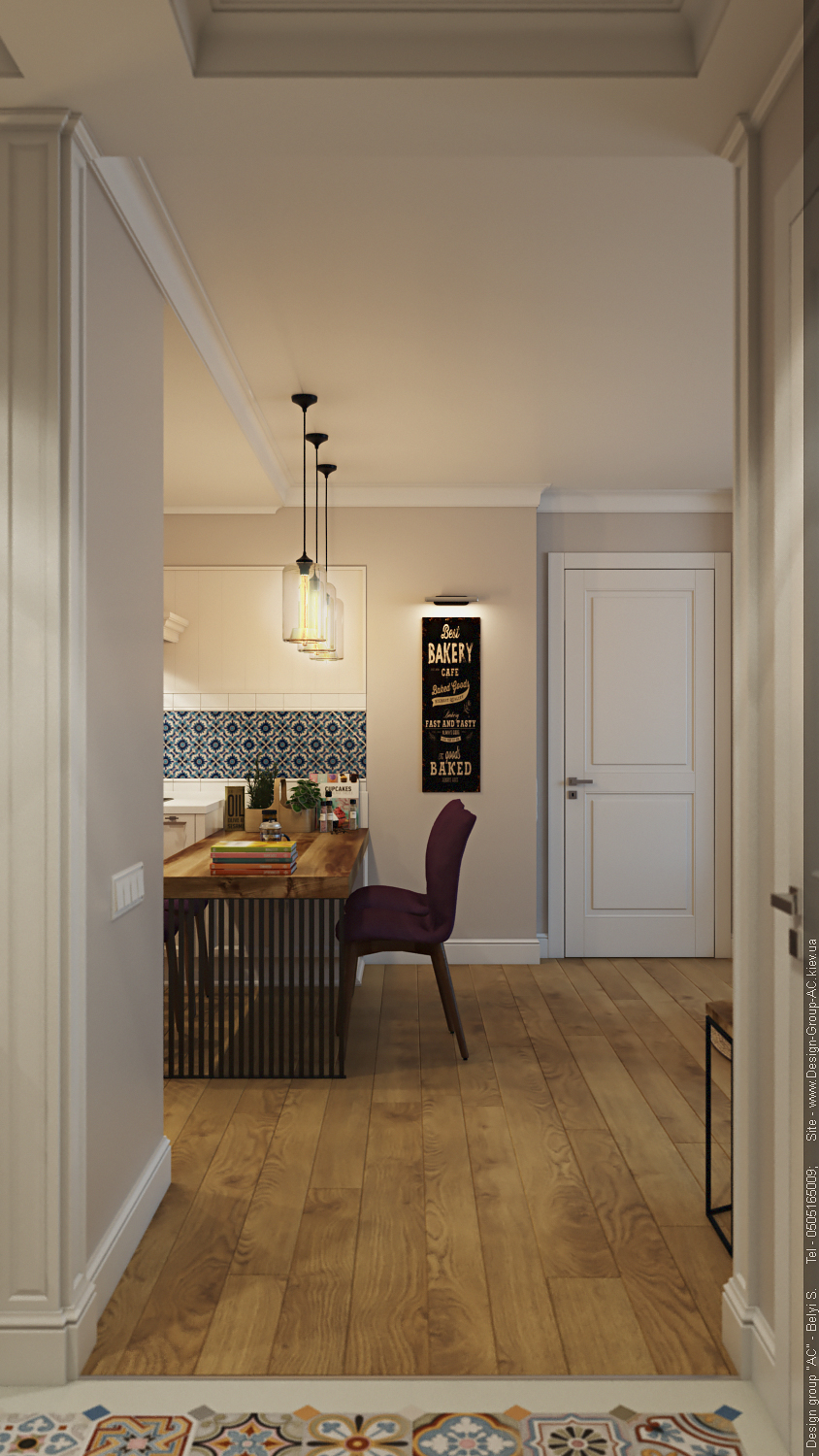 乌克兰基辅私人公寓⑥，现代简约风格客厅-6