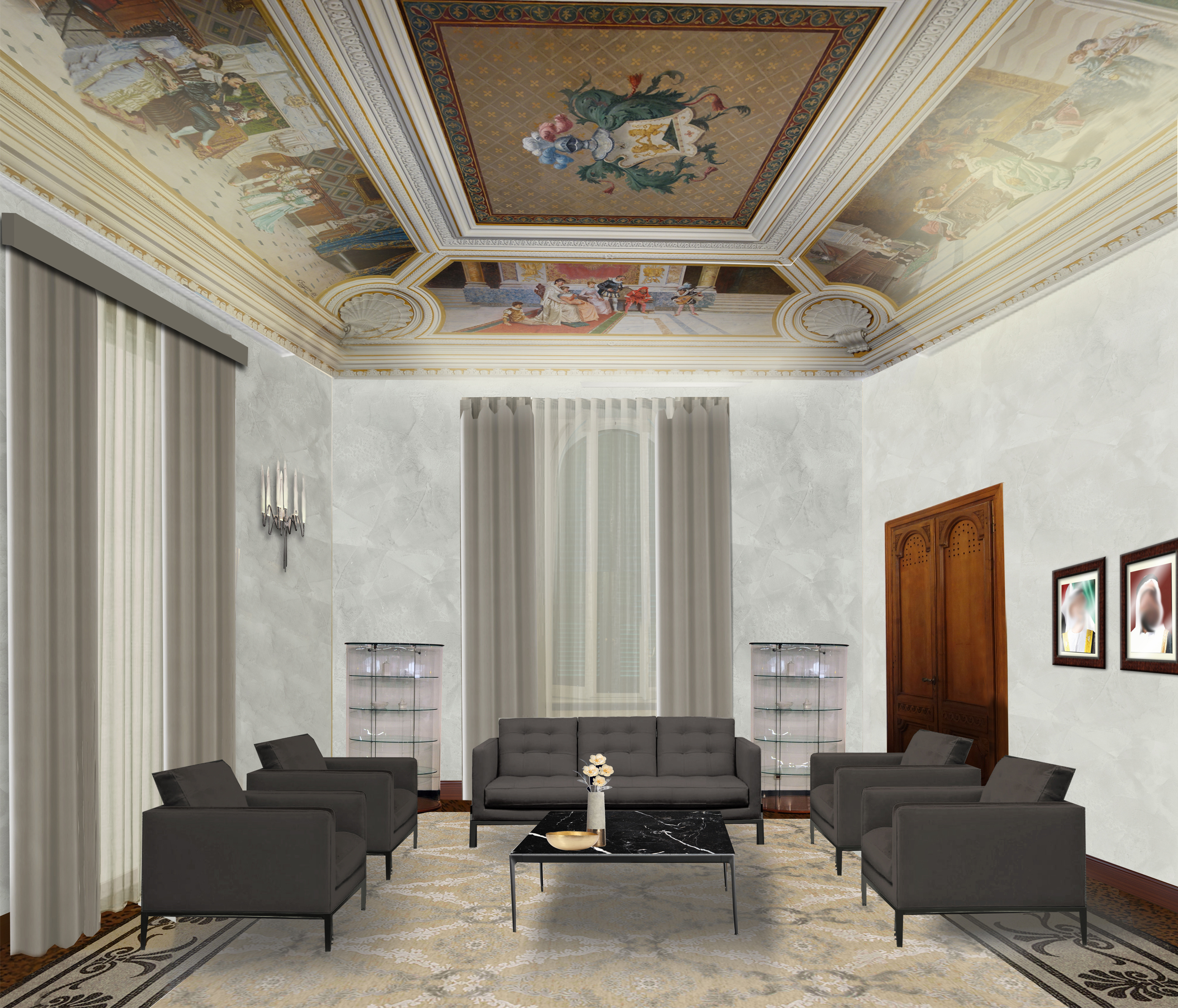 意大利罗马使馆别墅室内设计-13
