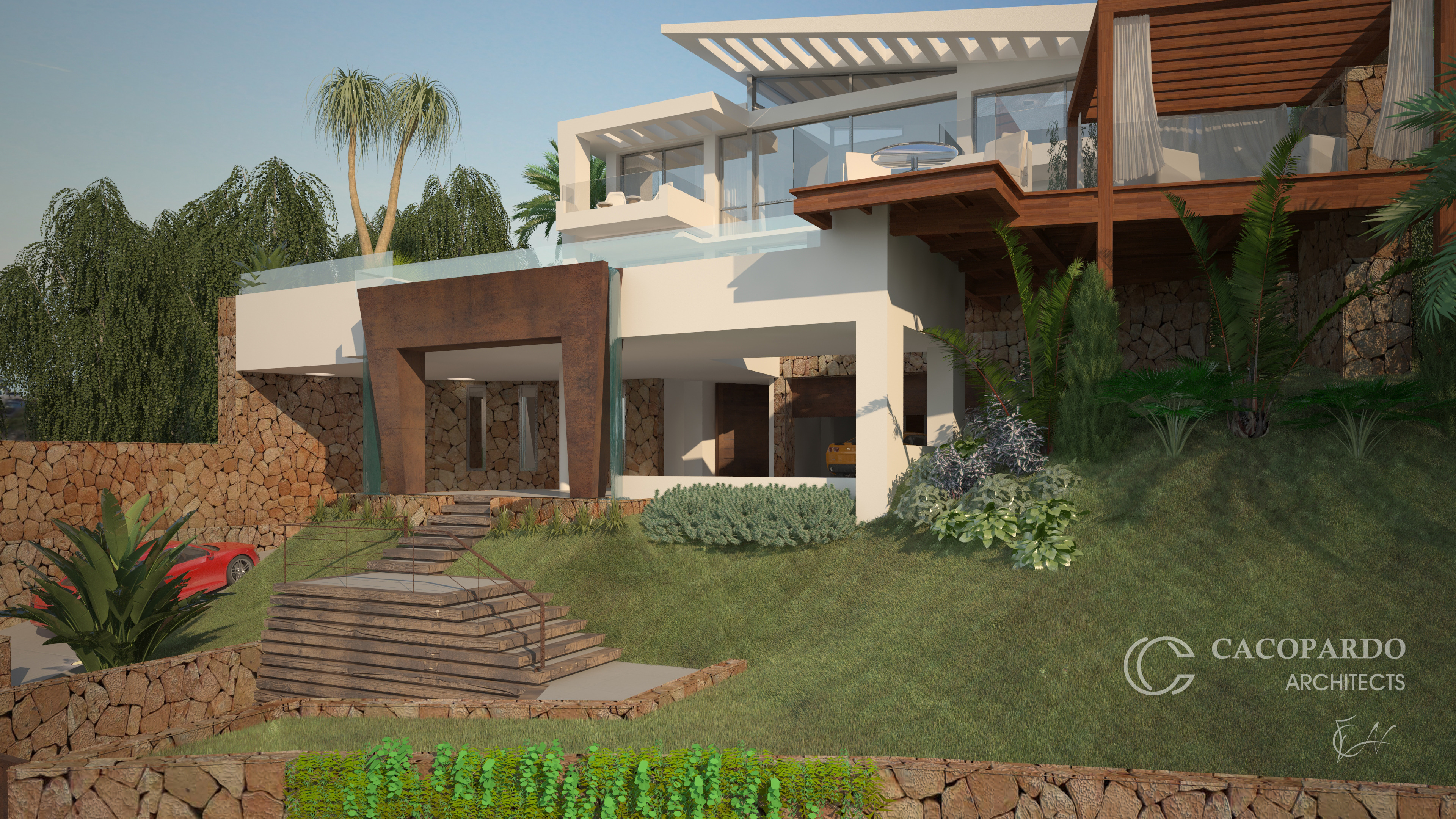 地中海风情豪华别墅，设计师打造无限海景视野-1