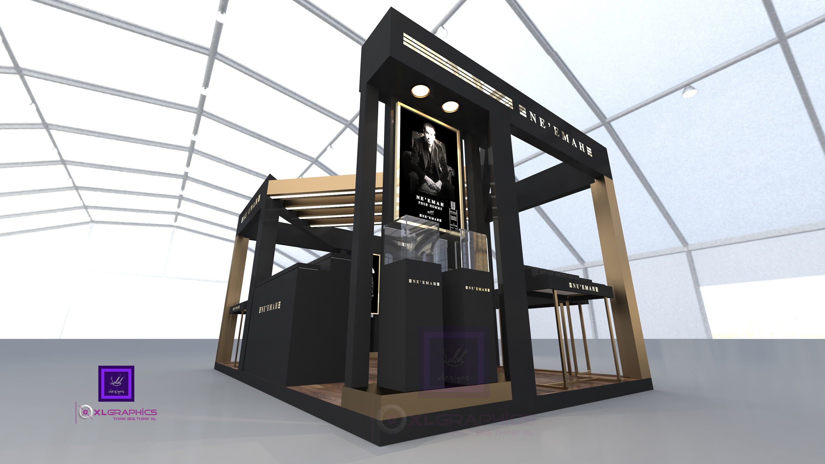 NE'EMAH Pefumes Kiosk design - KUWAIT-6