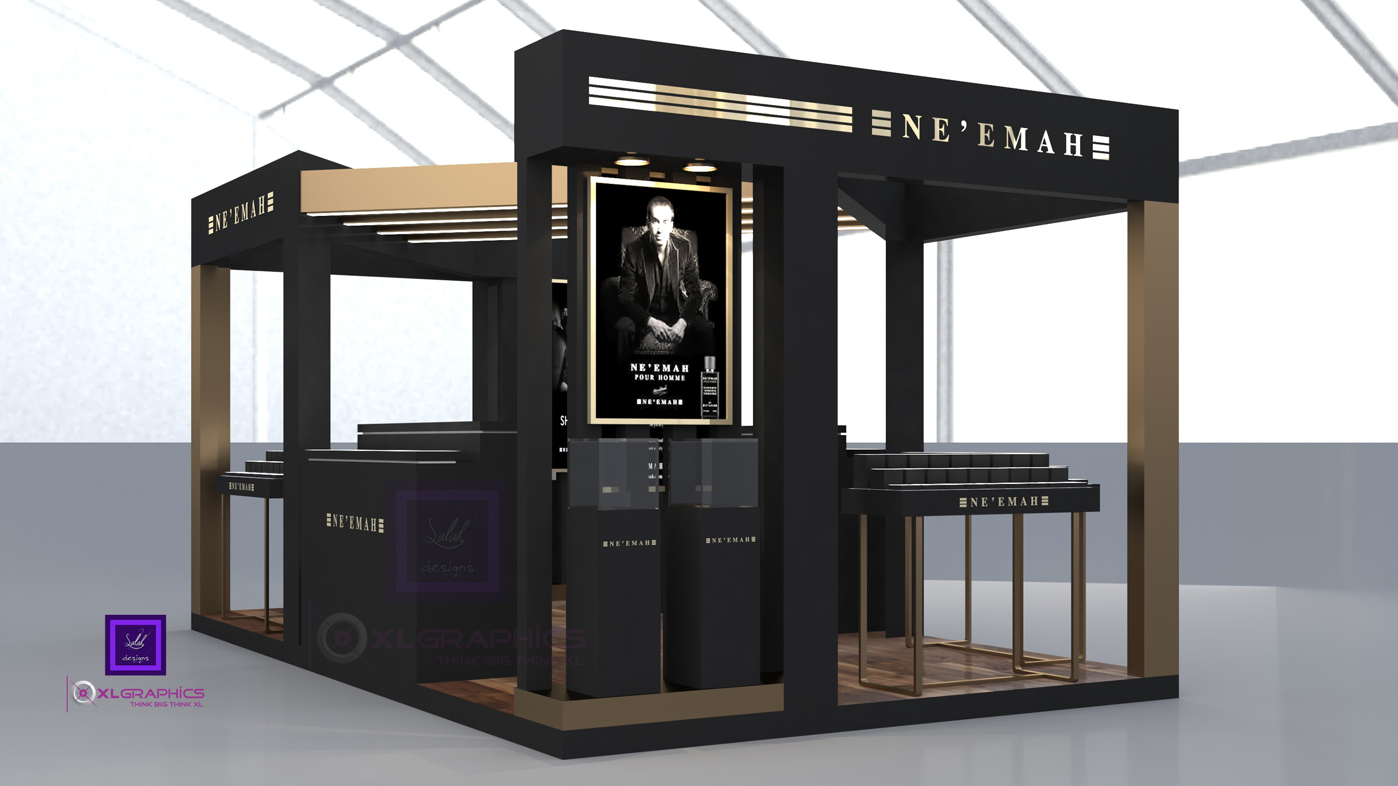 NE'EMAH Pefumes Kiosk design - KUWAIT-1