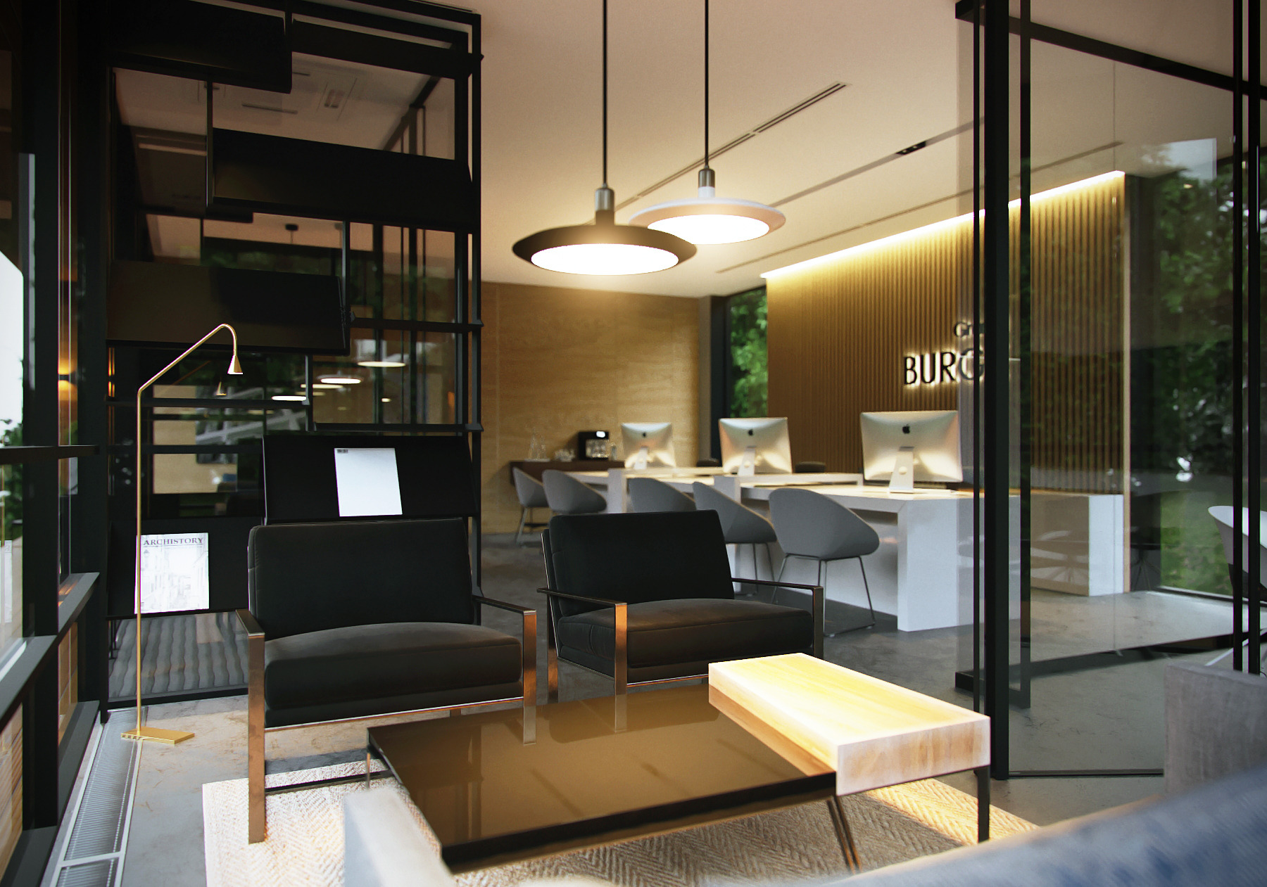 2017 年完成的销售部室内设计案例-1