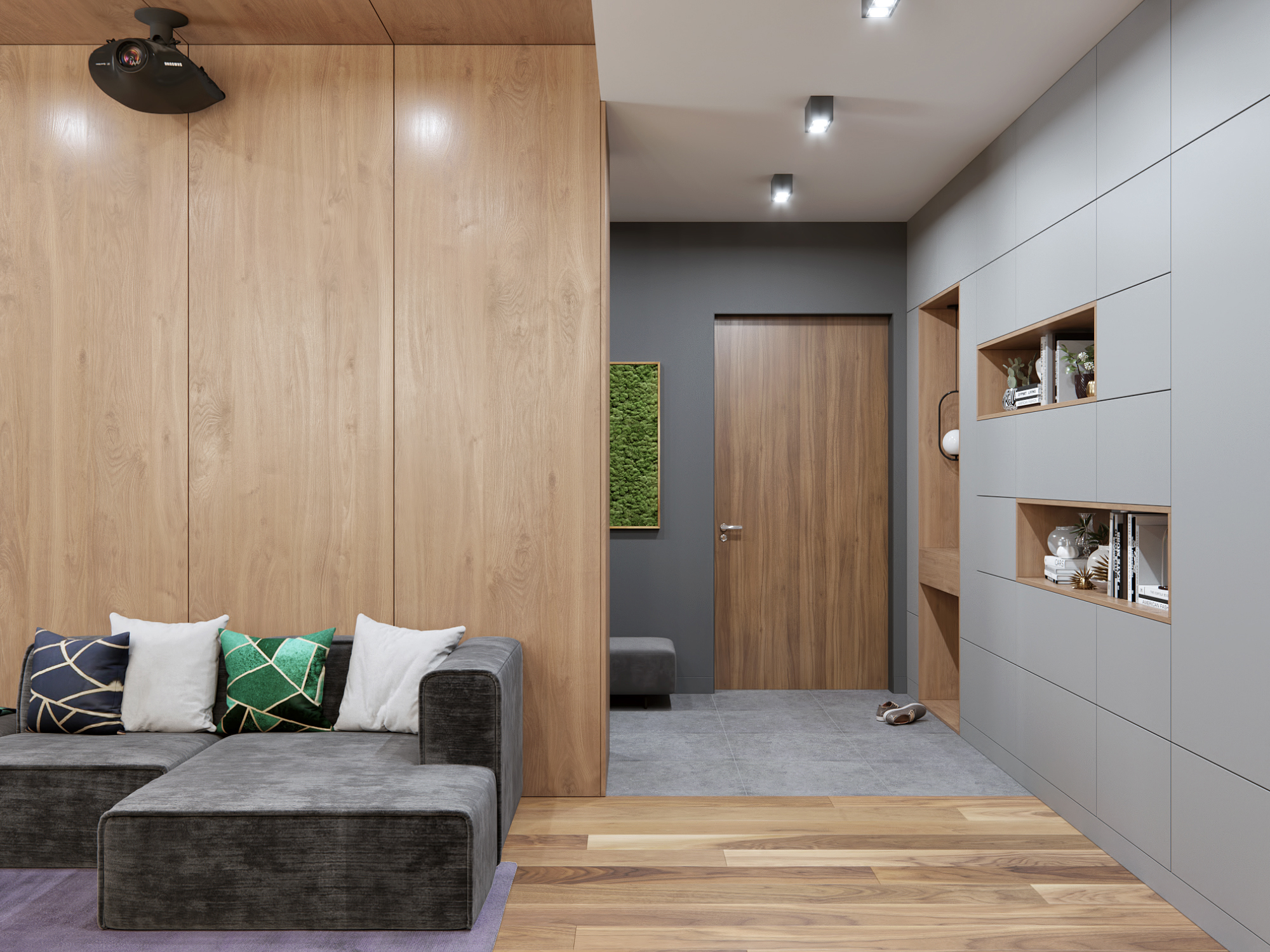 莫斯科 116 平米暗黑系室内设计-1