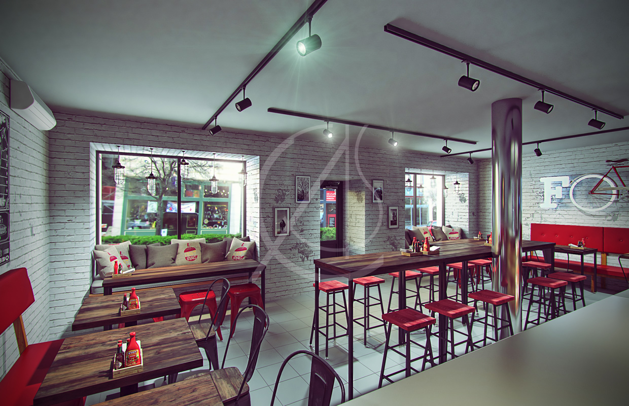 喀山工艺汉堡餐厅 | 工业风中的温馨之作-5