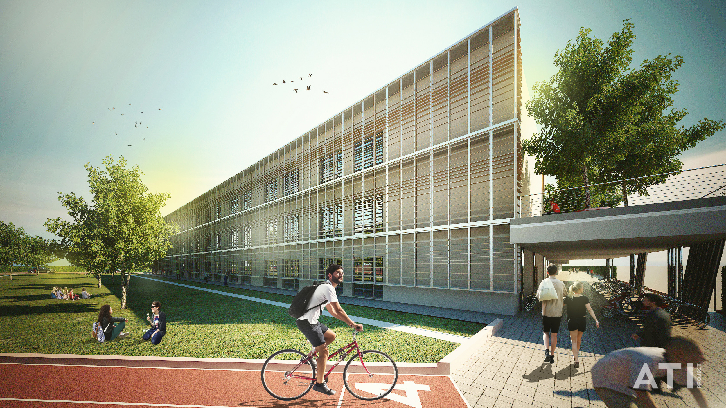 米兰新国立学校 | 绿色环保,智能科技的现代校园-2