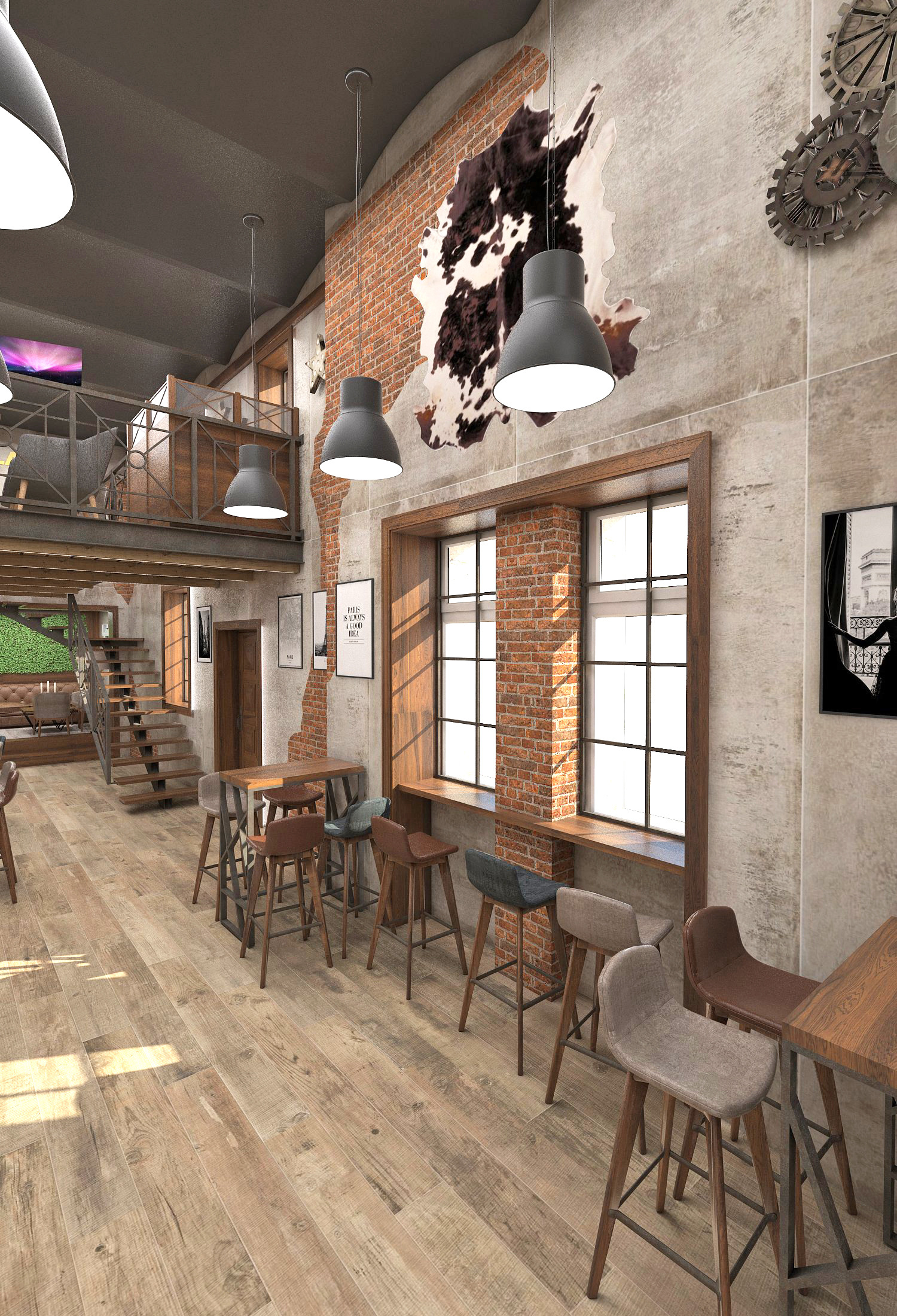 2018 年工业风酒吧设计-4