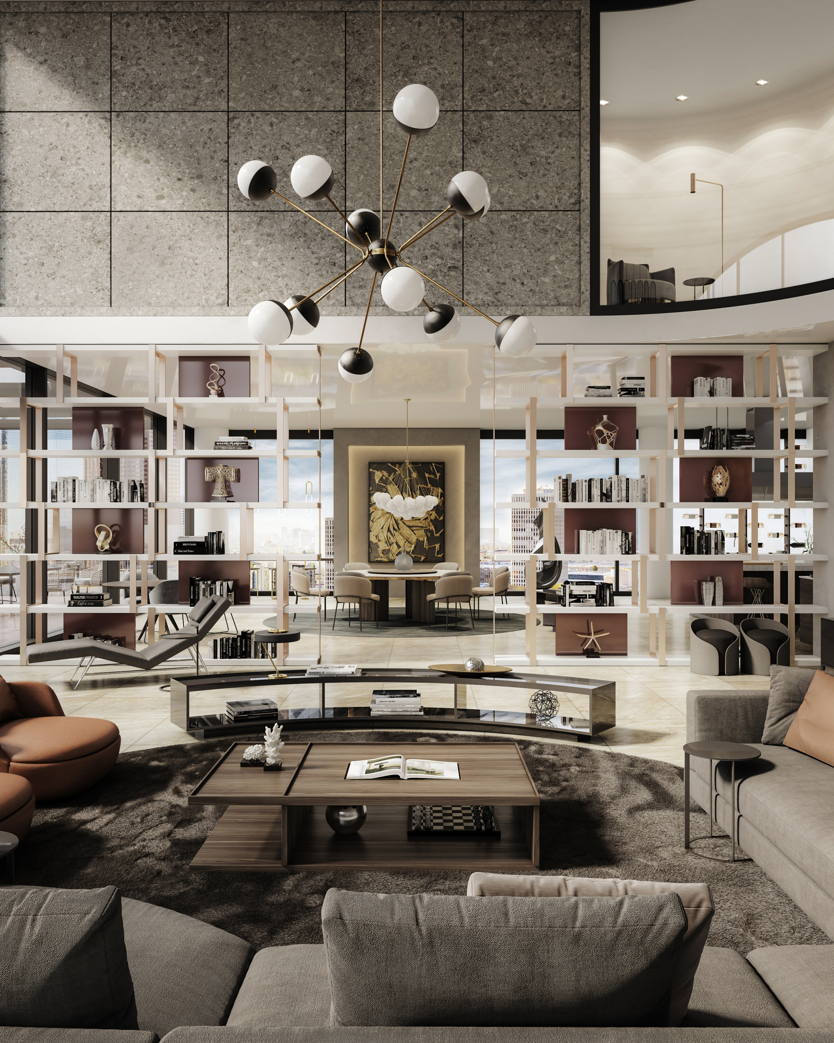 洛杉矶顶层公寓——“壳”式家具打造独特空间-4