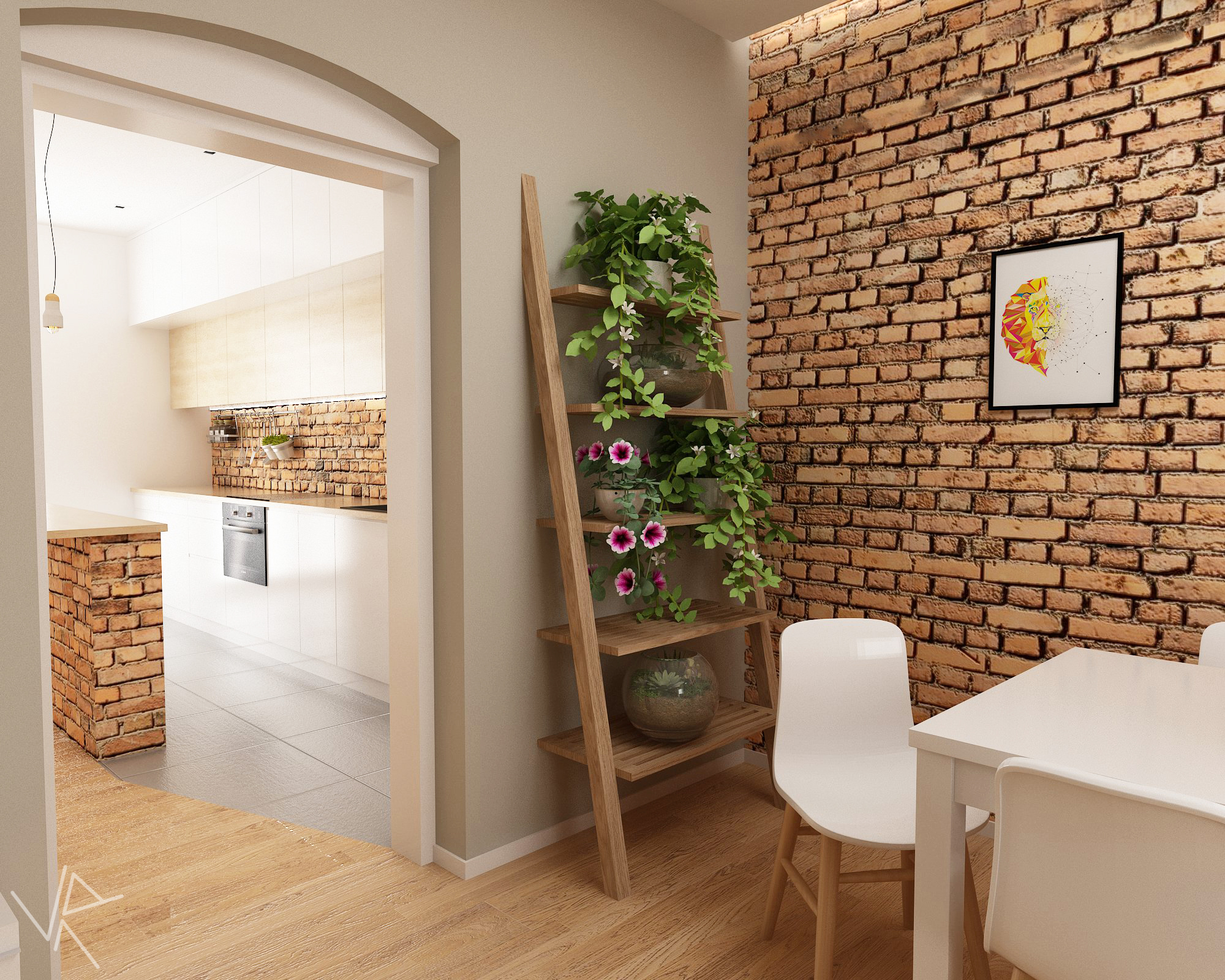 现代都市厨房客厅设计实例-6