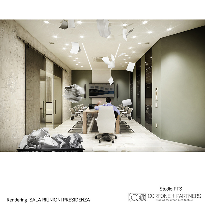 意大利 Foggia 市历史建筑改造的现代办公空间-6