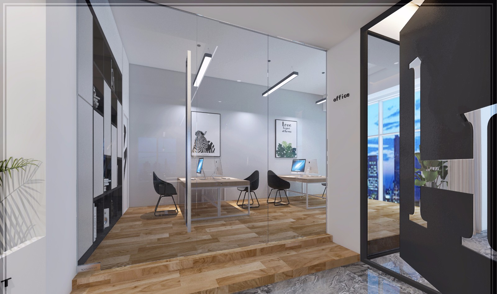 现代简约办公空间-5