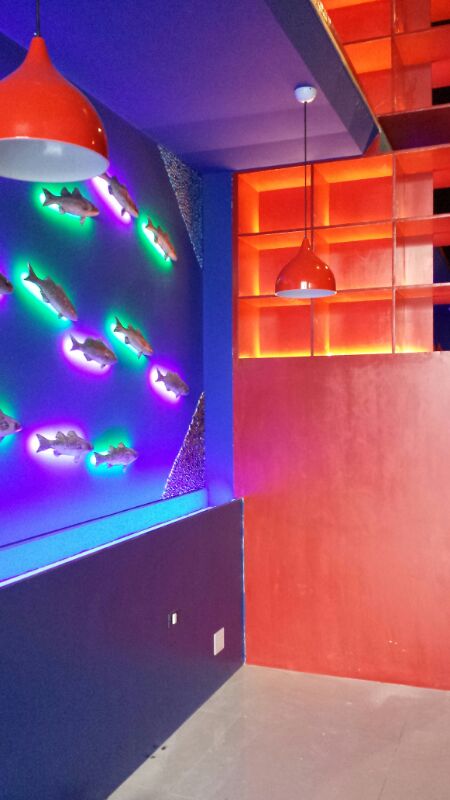 2014 年完成的 LED 照明设计餐厅案例-14