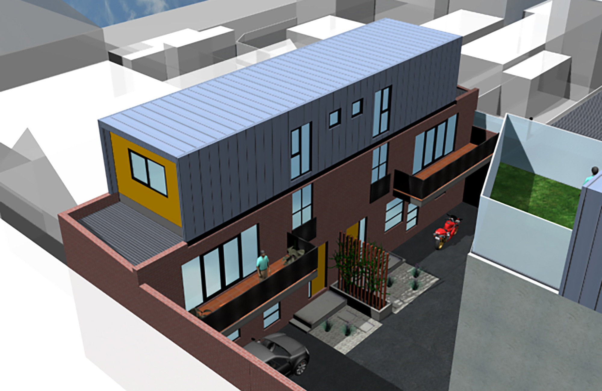 废弃工业区重生 打造绿意盎然的城市住宅-7