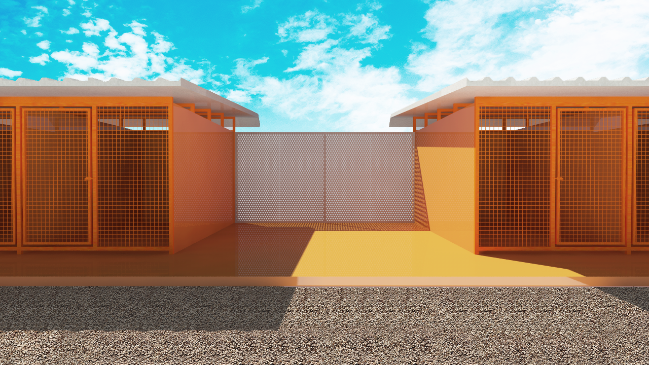 反监看动物园犬舍设计 | 简洁材质与色彩的创意组合-3