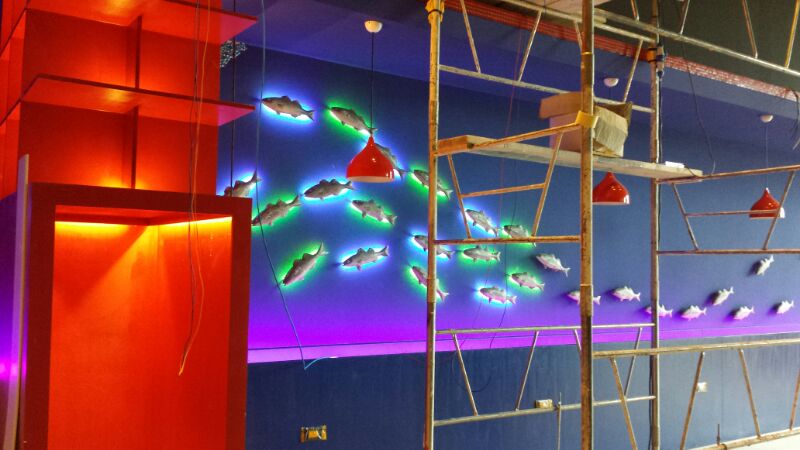 2014 年完成的 LED 照明设计餐厅案例-12