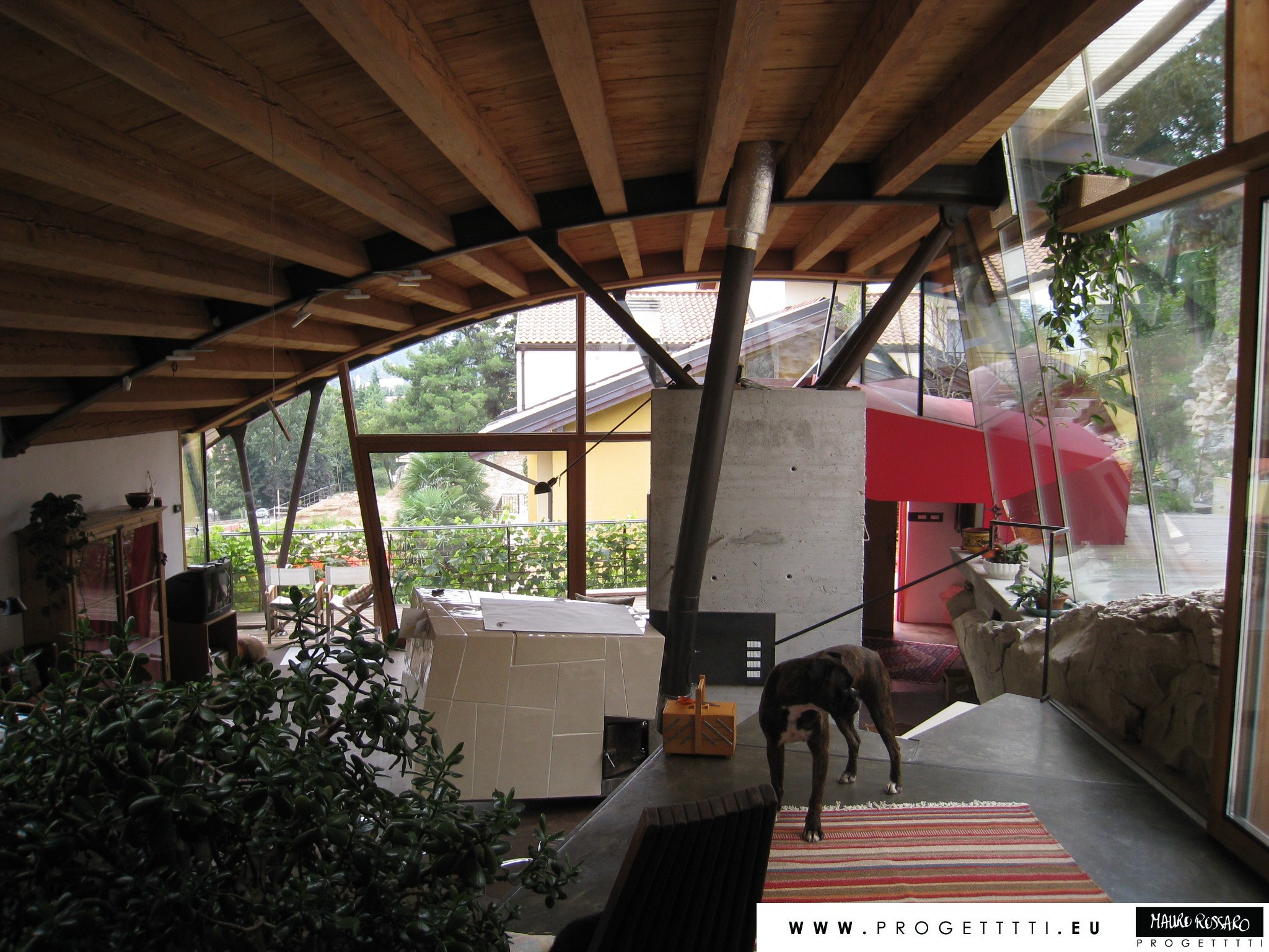 原生材料的艺术共鸣——Casa Rossaro 住宅设计-8