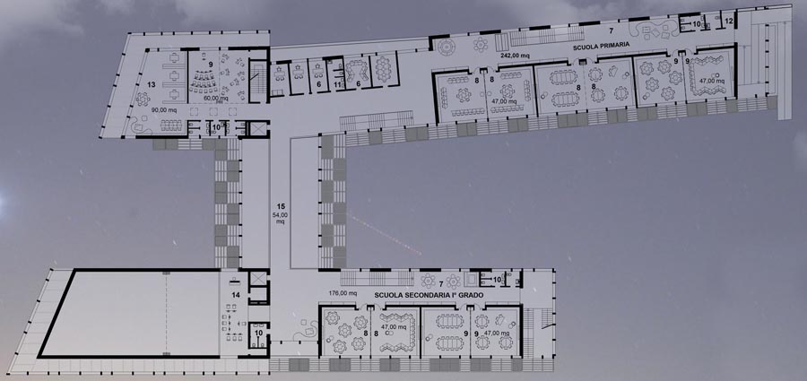 "H"型校园建筑 | 自然镜像与教育故事的融合-3