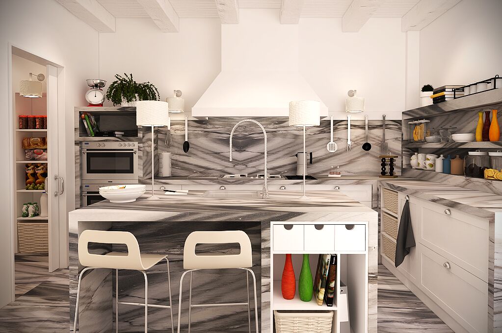 2015 年室内设计佳作 | 大理石与马赛克打造极致卫浴空间-5