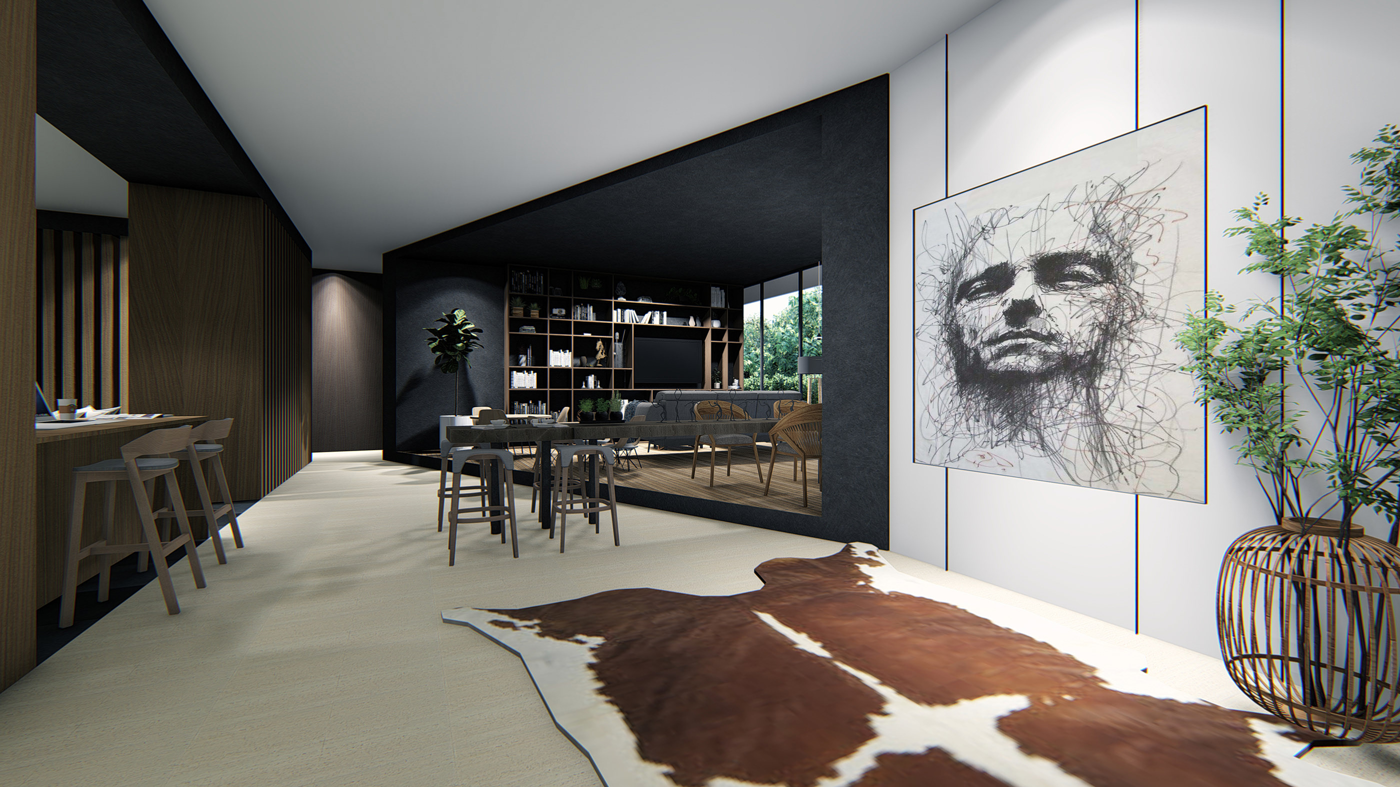 Hilton lobby renovation / Michigan, USA-1