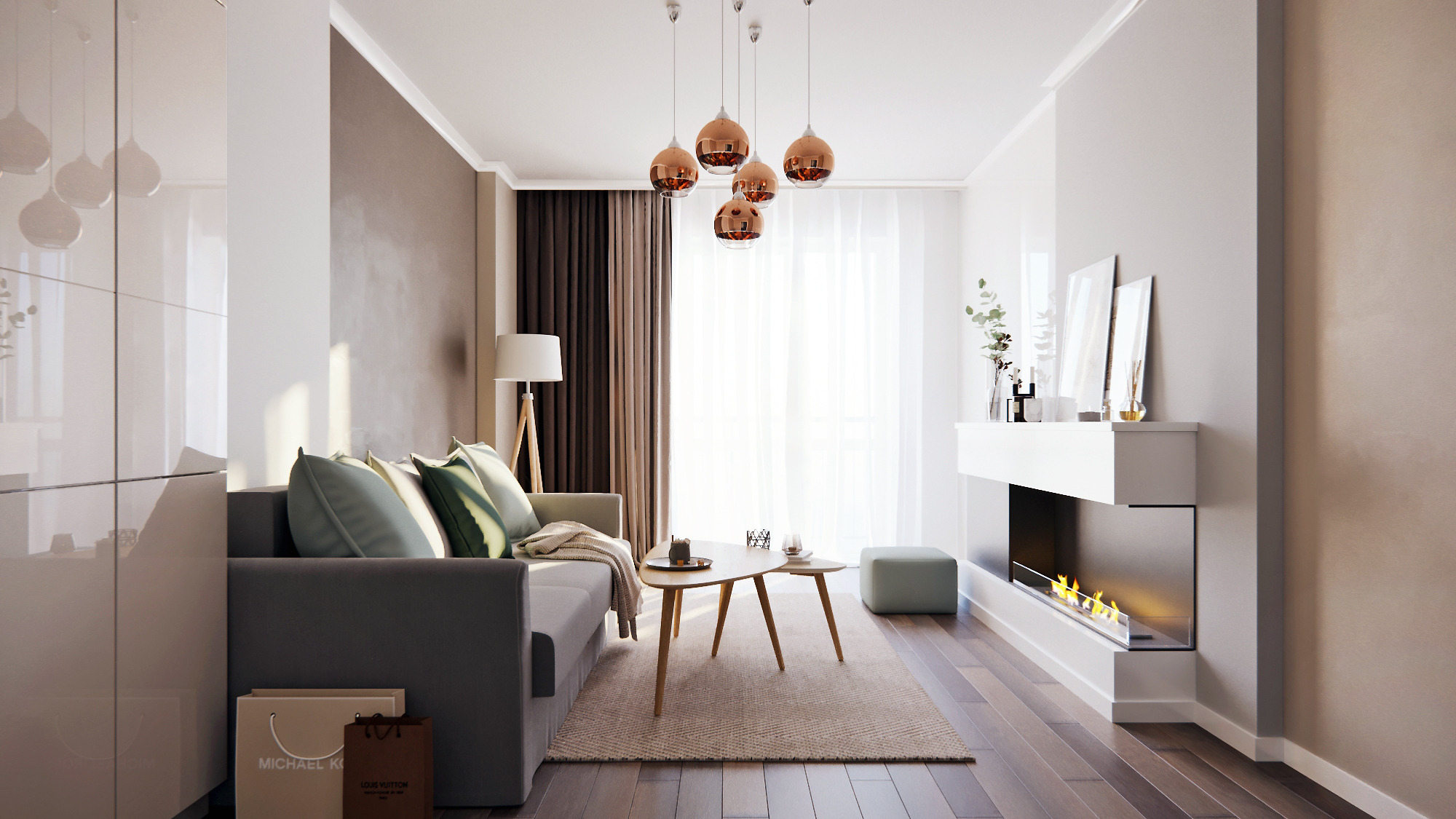 温暖绿意，2018 年女士公寓设计-4