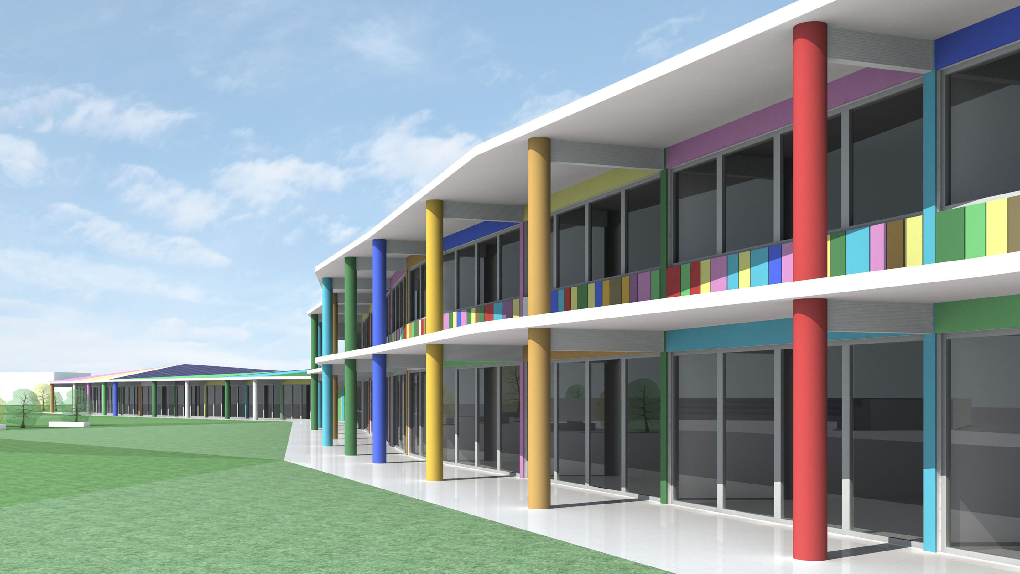 破碎式校园建筑,展现绿色教育的魅力-13