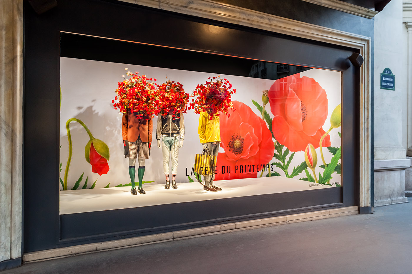 巴黎春天百货 Printemps Irene Laschi 插画师打造梦幻春日橱窗-7
