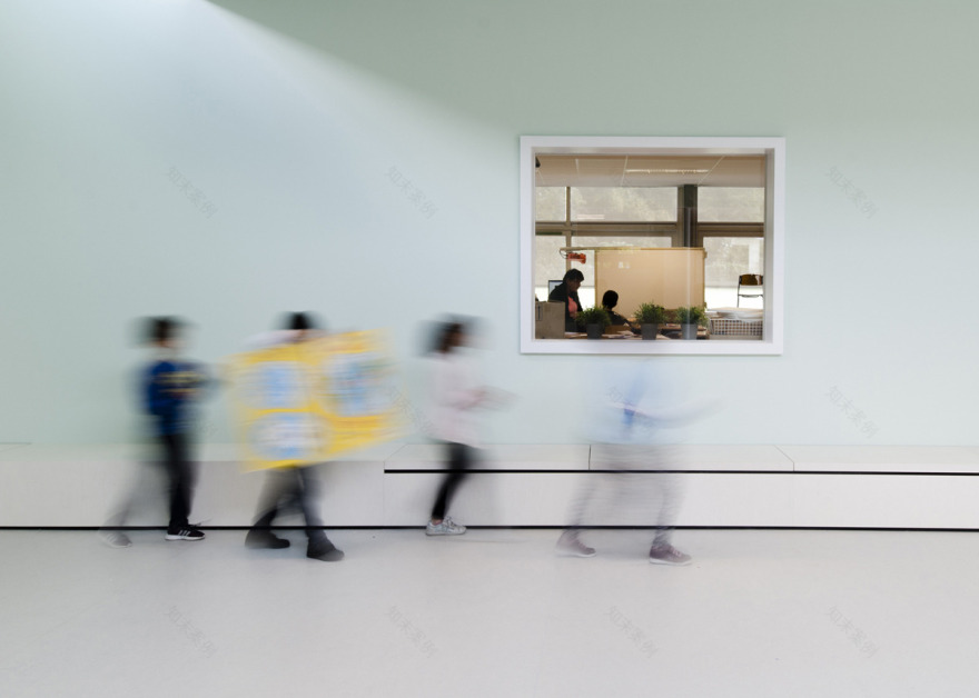 荷兰哈勒姆小学翻新逆袭,绿色走廊里的学习新天地-5