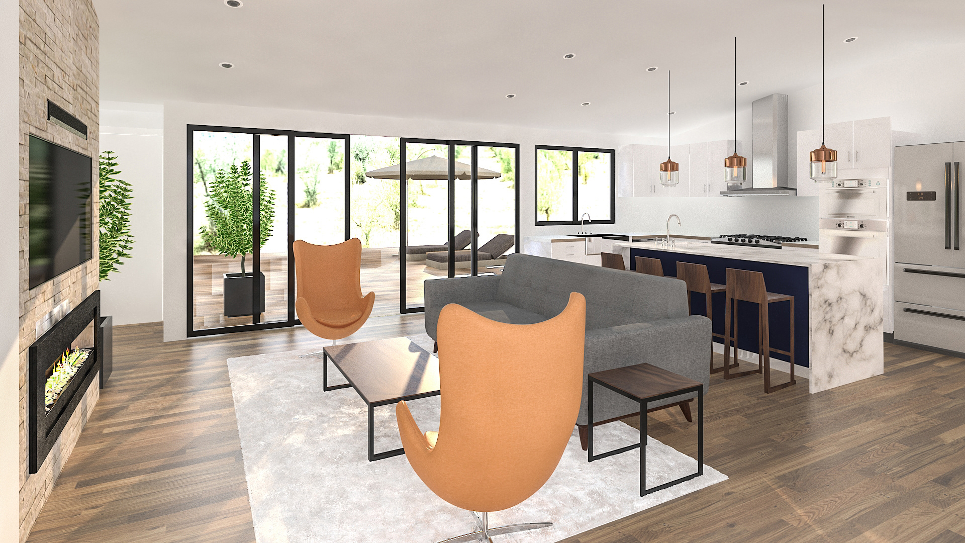 现代简约客厅设计案例-26