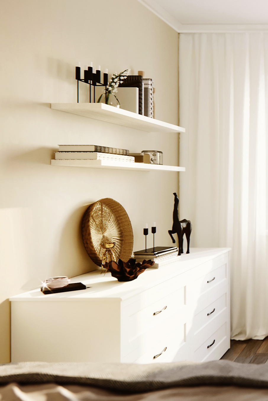 温暖绿意，2018 年女士公寓设计-9