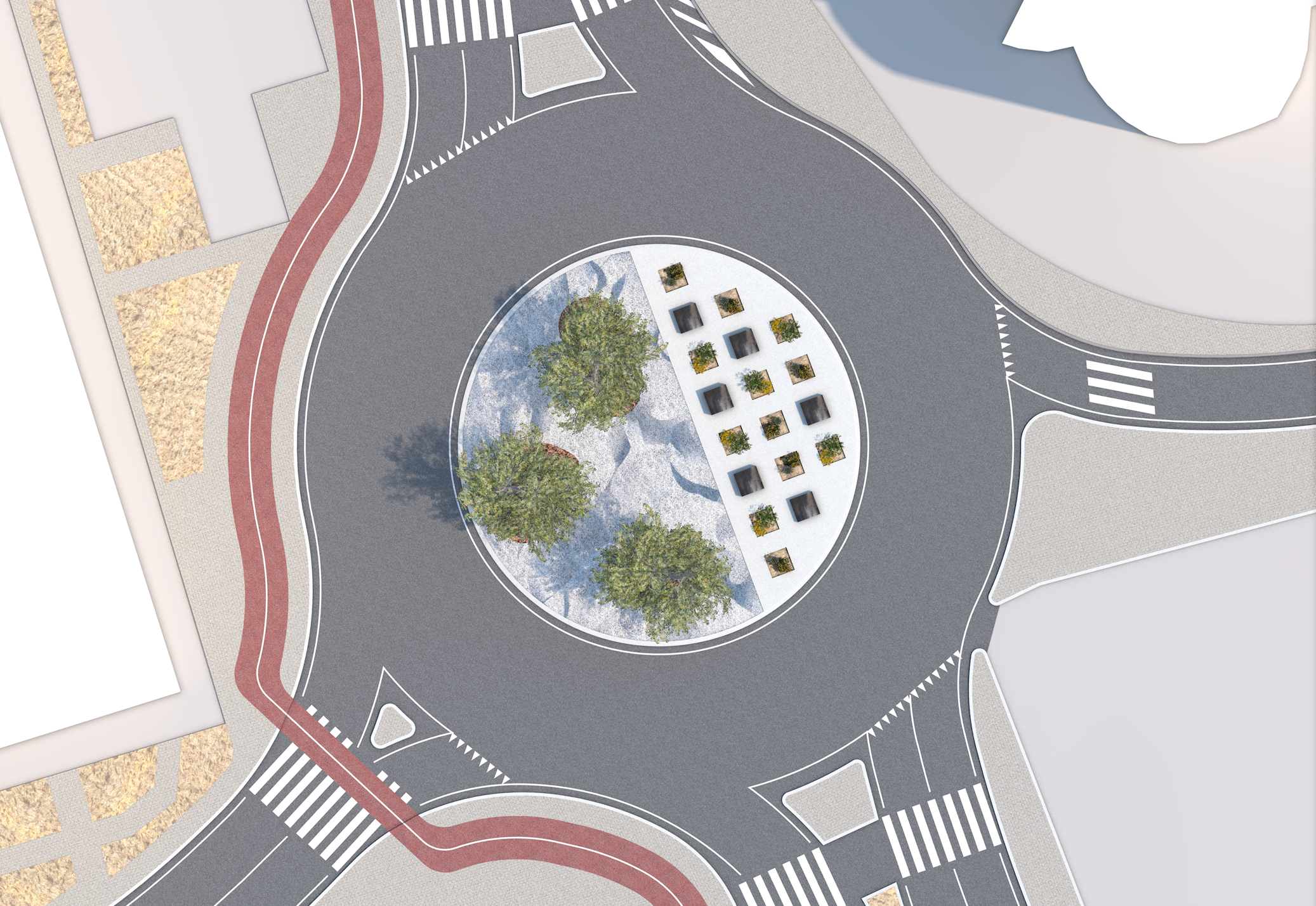 巴里市 via Amendola 道路绿化设计-17