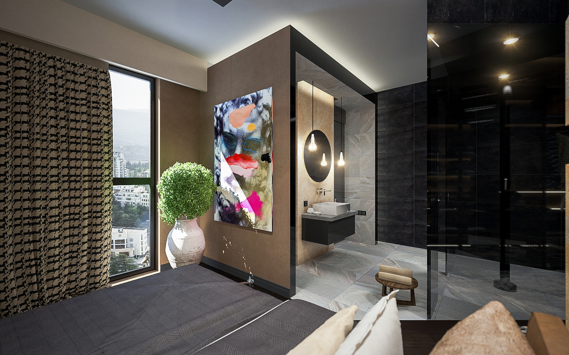 都市幻影 | 200 平米顶层公寓设计-12