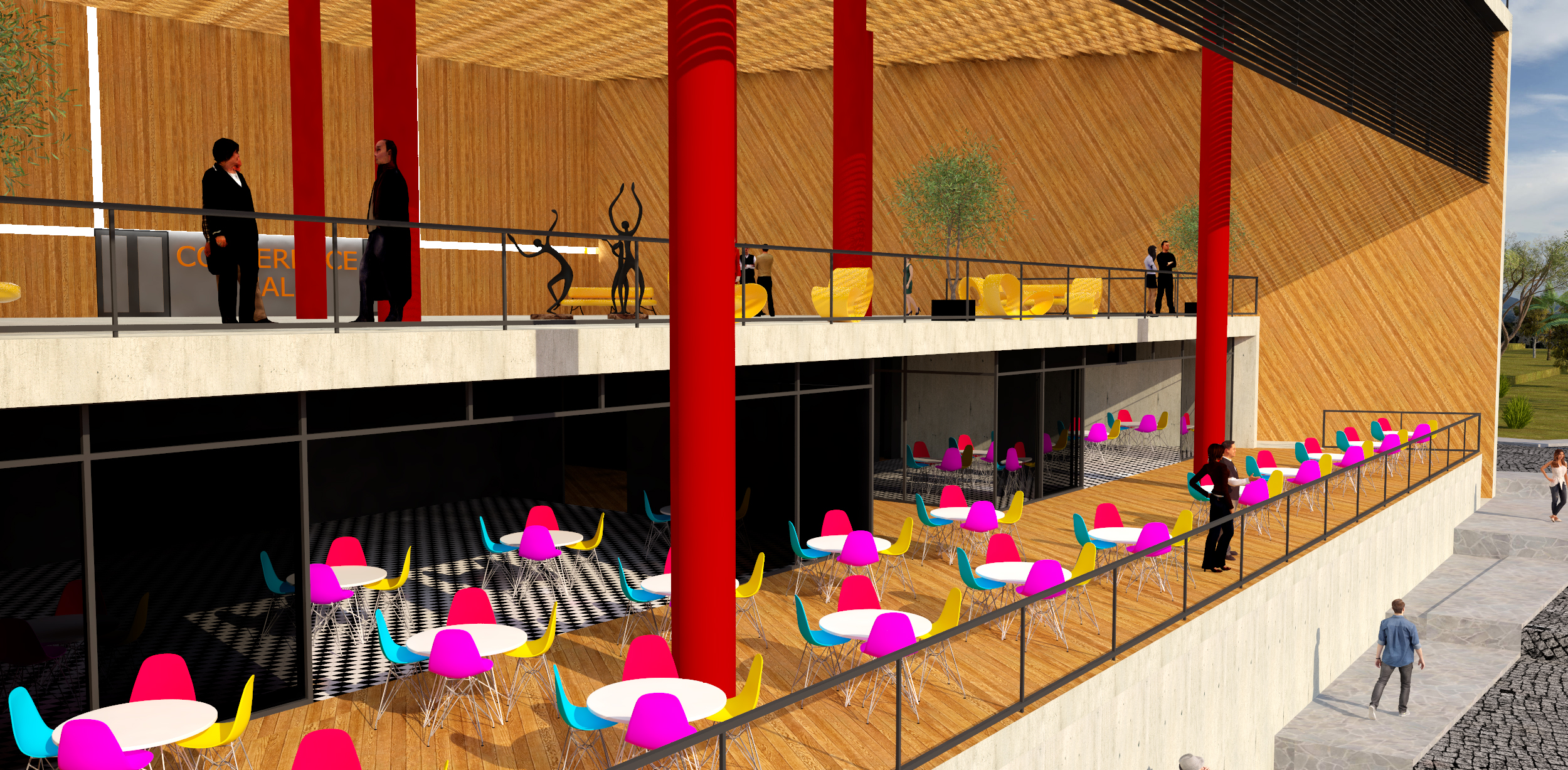 热带气候下的半开放式影院设计——以 Rwanda 的 King's Palace 为灵感-8