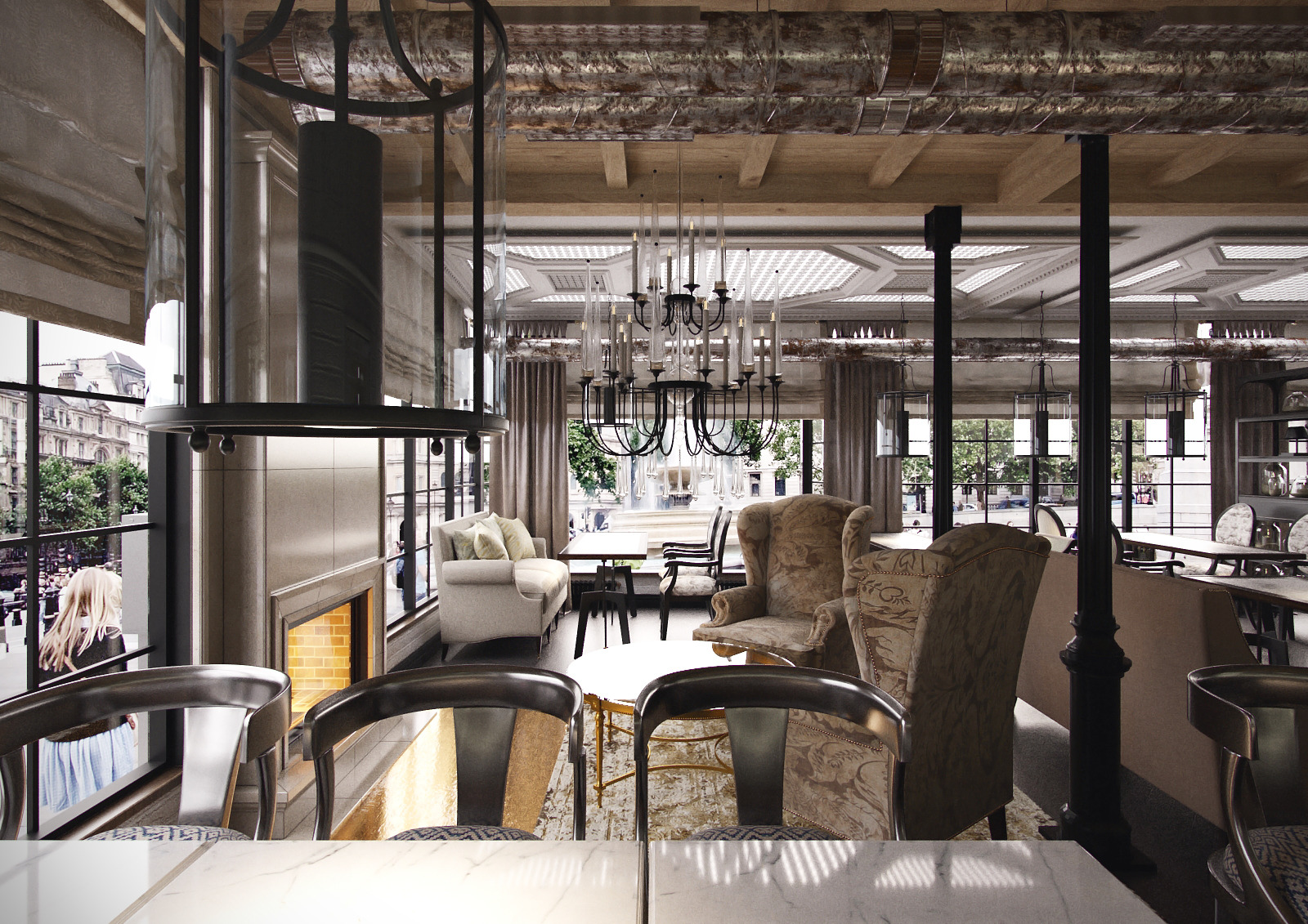 2016 年完成的“黑手党”餐厅室内设计案例-16