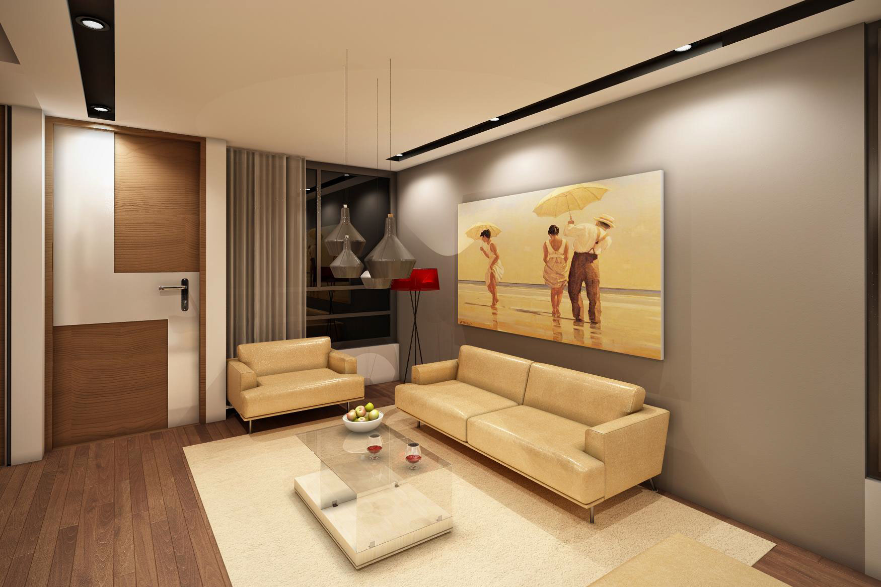 现代简约客厅设计案例-14