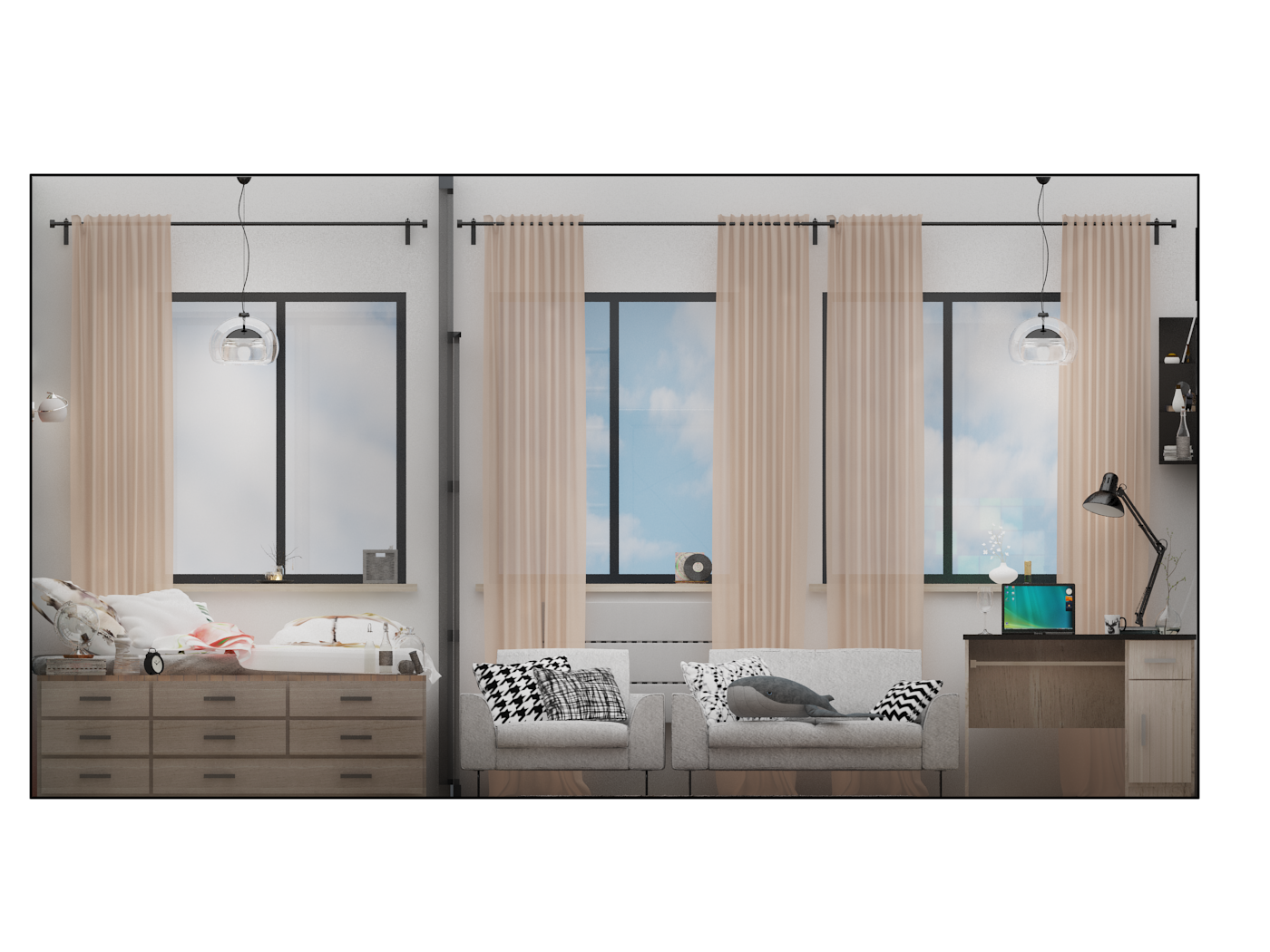 学生公寓简约设计，打造舒适学习空间-8