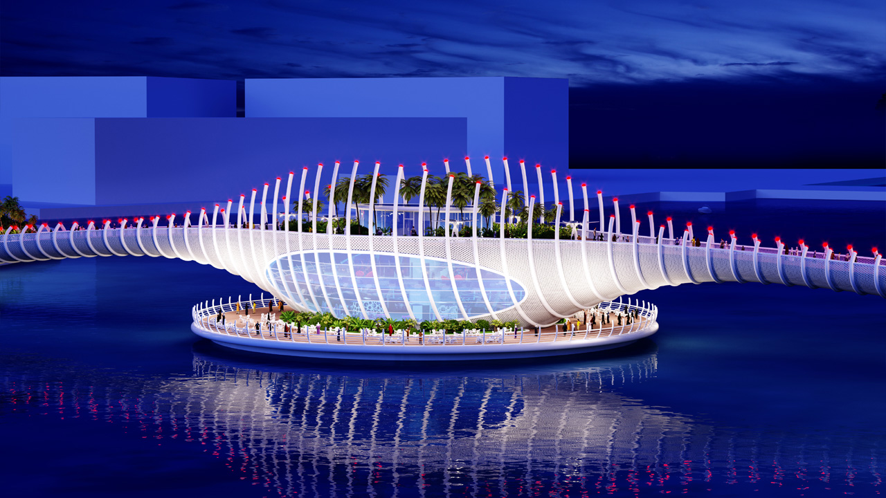 巴林"Murex"桥餐厅——水上建筑的惊艳之作-5