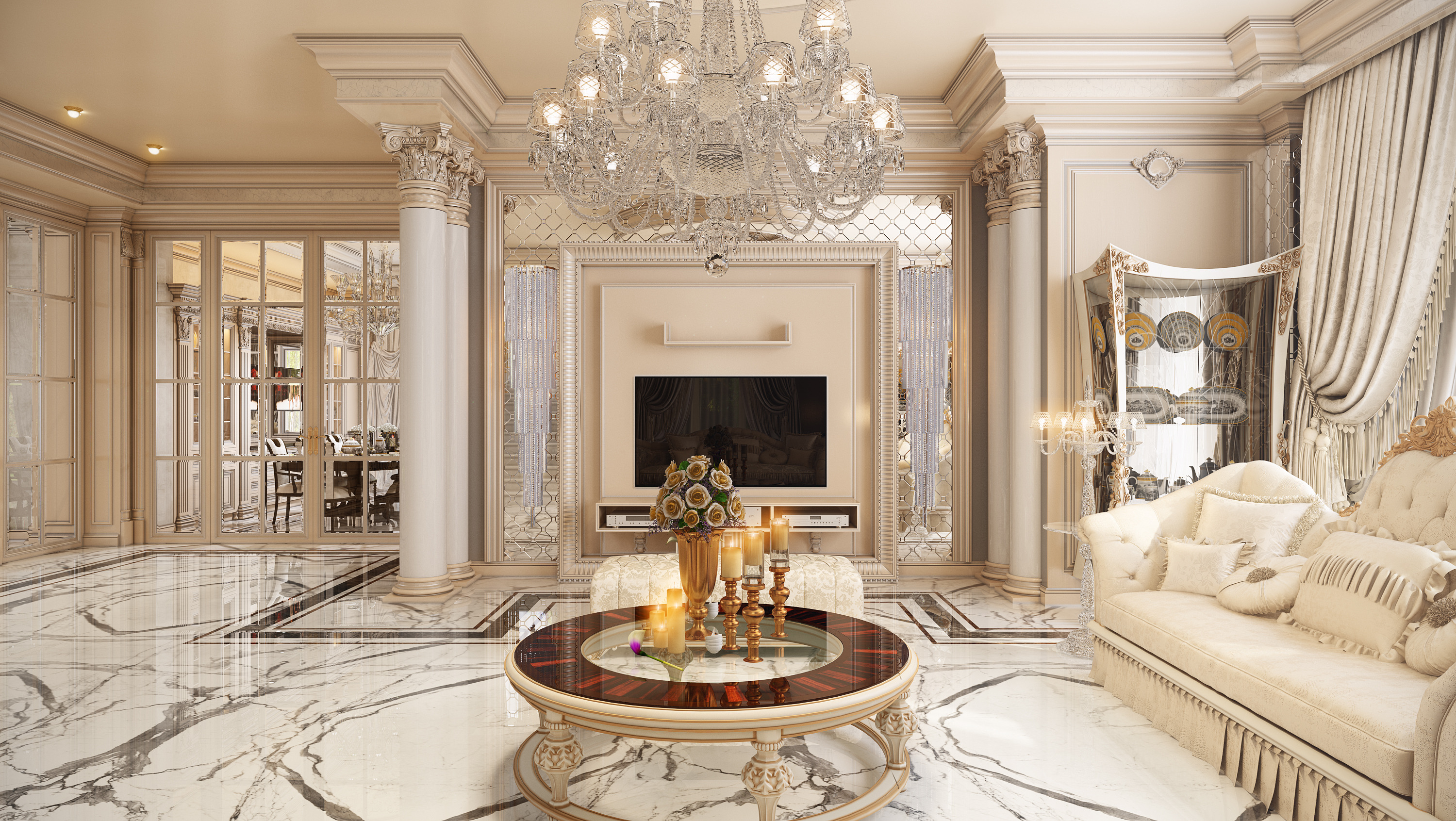 莫斯科轻法式经典住宅设计-25