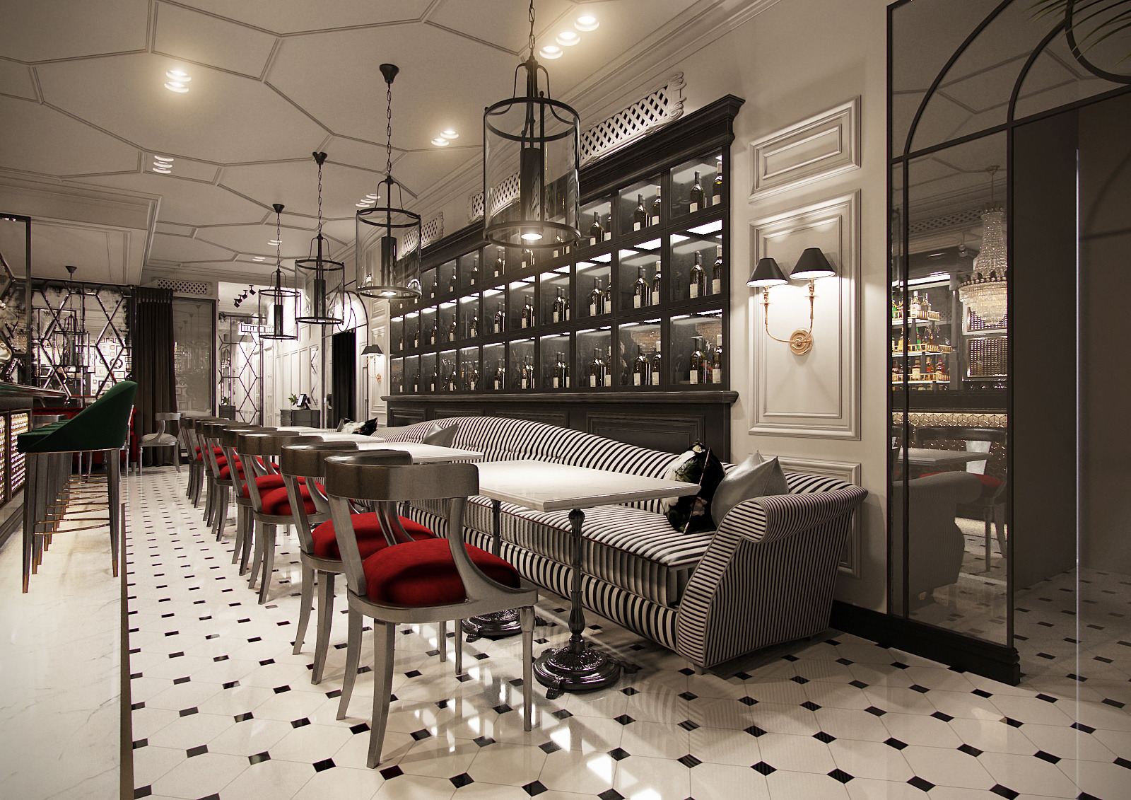 2016 年完成的“黑手党”餐厅室内设计案例-10